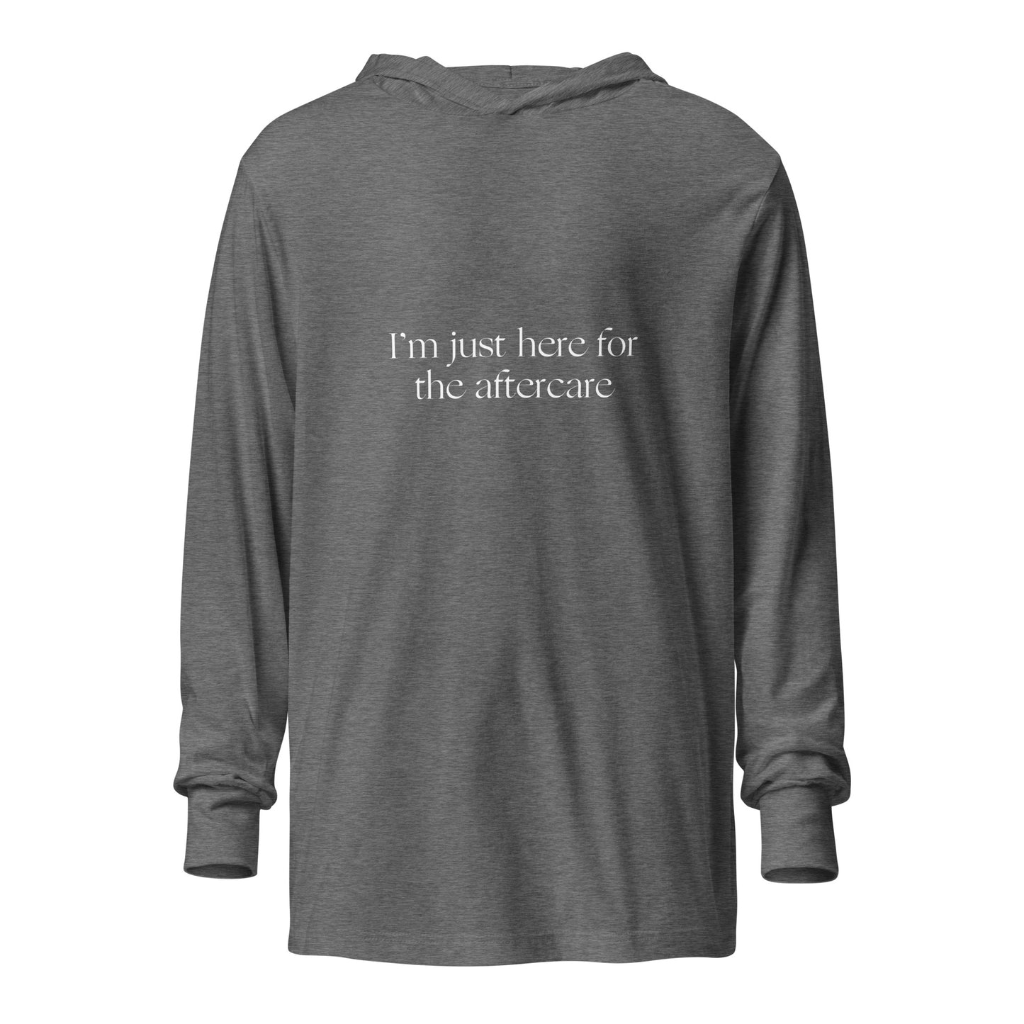 Here for the Aftercare Hooded long-sleeve tee