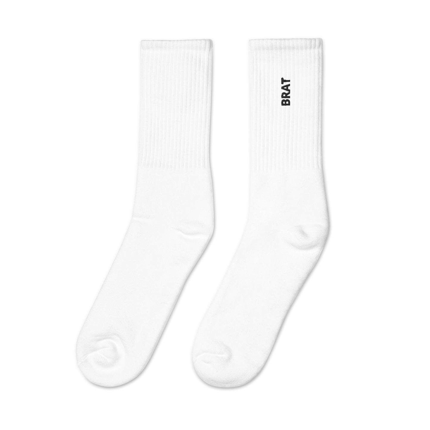 Brat embroidered socks