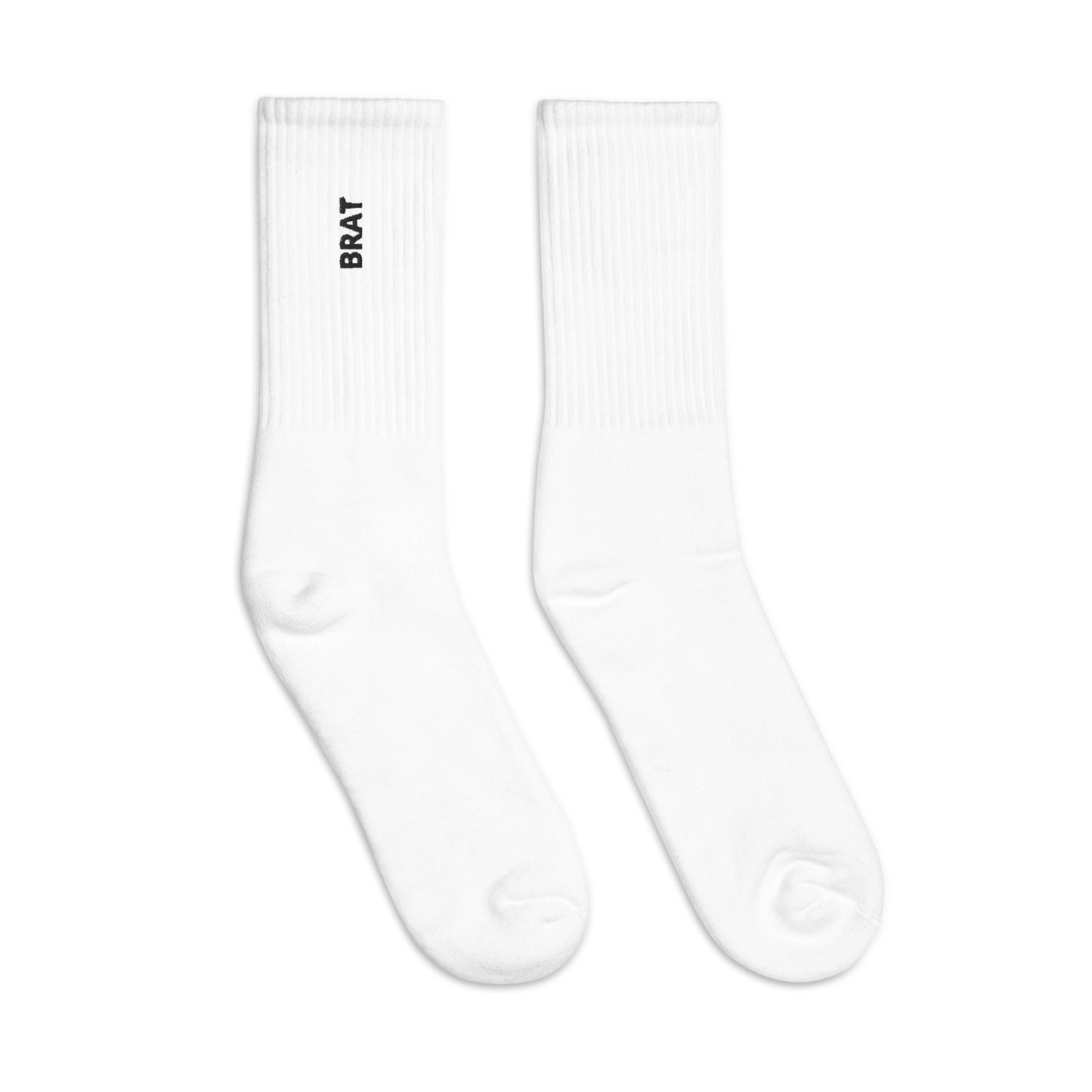 Brat embroidered socks