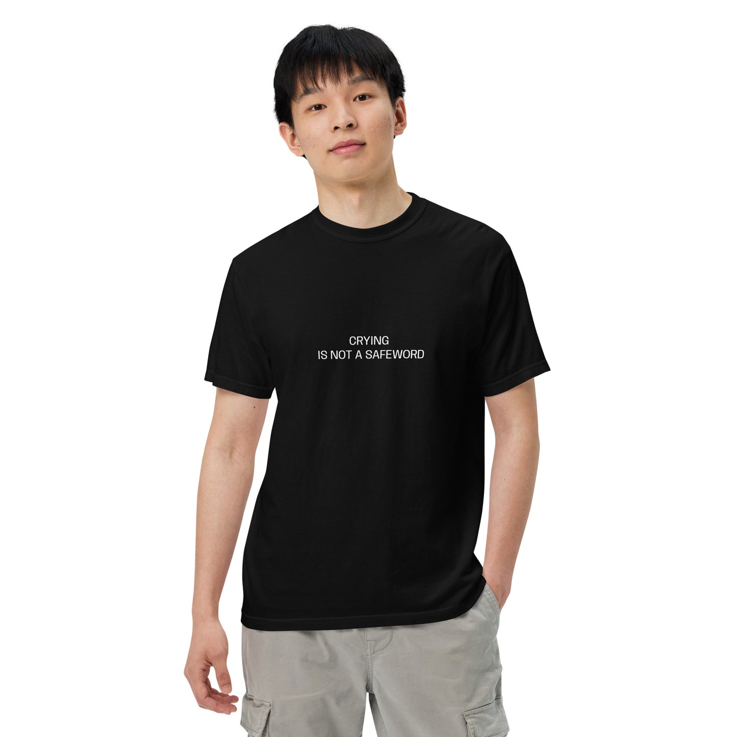 Crying is not a safeword heavyweight t-shirt