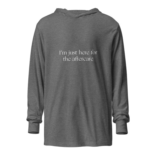 Here for the Aftercare Hooded long-sleeve tee