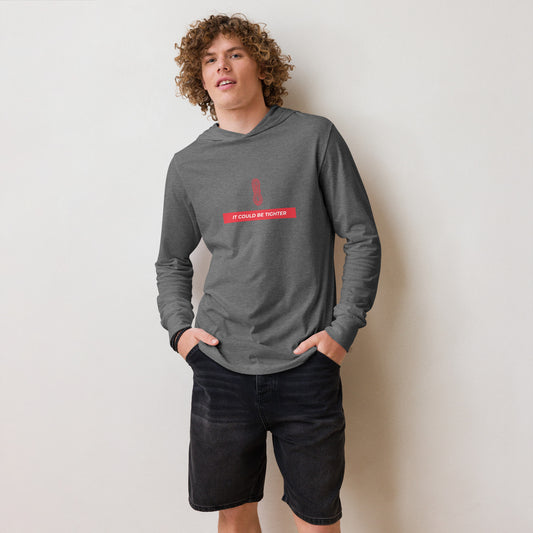 It could be tighter Hooded long-sleeve tee